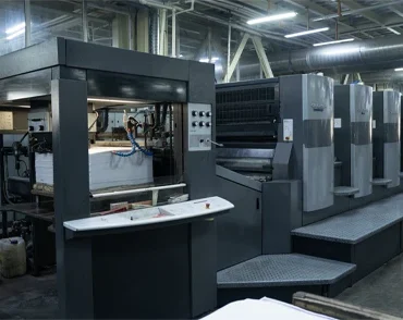Industrial printing machine used for high-quality printing in packaging and production
