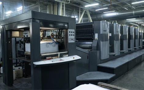 Industrial printing machine used for high-quality printing in packaging and production
