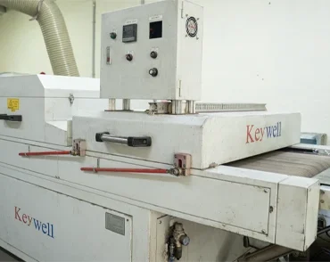 Industrial silk screen printing machine used in commercial printing production