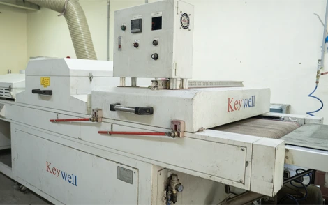 Industrial silk screen printing machine used in commercial printing production