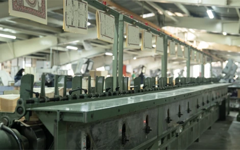 Industrial sorting machine used for organizing and separating materials in printing and packaging